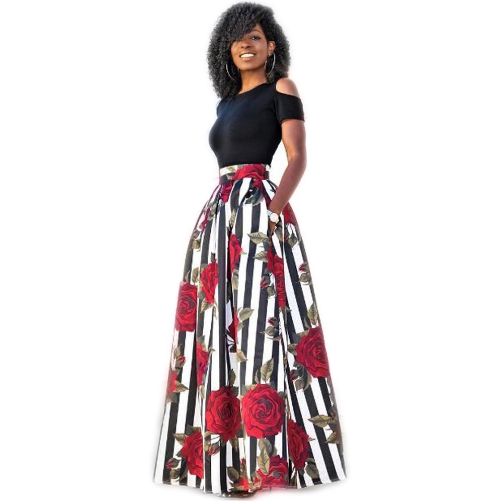 Womens sexy tee top and floral maxi skirt. Sz S. Perfect for romantic ge…